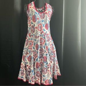 Dory 100% Cotton Floral Dress w/Pockets, Size Medium